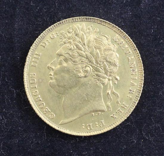 A George IV gold sovereign, 1821,